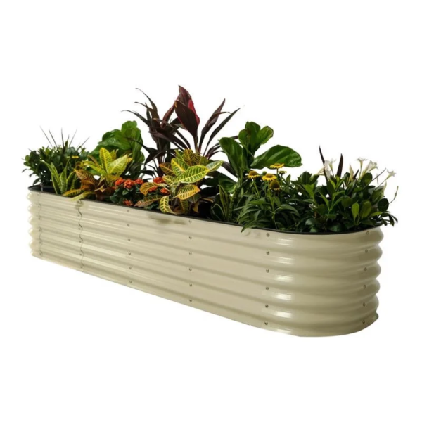 17" Tall 9 in 1 Raised Gardening Bed 8Ftx2Ft Metal Outdoor Planter Modern Gray - Image 16