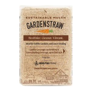 Healthistraw Gardenstraw Sustainable Straw Mulch, Compressed Bale, 3 Cu Ft
