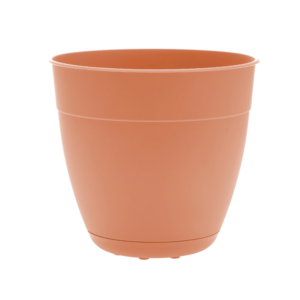 12-In Dayton 100% Recycled Plastic Planter with Saucer - Coral Color