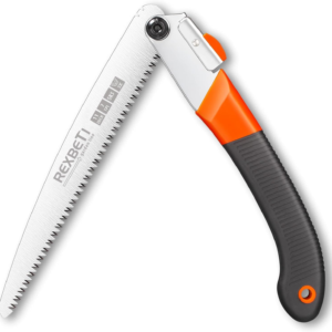 Folding Saw, Heavy Duty 11 Inch Extra Long Blade Hand Saw for Wood Camping, Dry Wood Pruning Saw with Hard Teeth, Quality SK-5 Steel