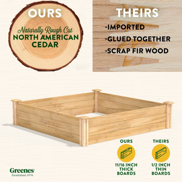 Cedar Raised Garden Bed, Multiple Sizes - Image 2