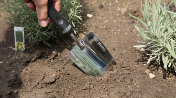 Heavy-Duty Bend-Proof Garden Trowel - Polished Stainless Steel, Rust-Resistant Hand Shovel with Comfort Grip for Efficient Digging in Rocky and Heavy Soils - Image 3