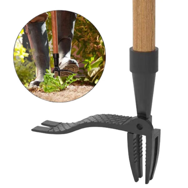 Vibe Geeks Stand Up Weed Puller Tool 4 Claws Manual Weeder Root Remover - Image 5