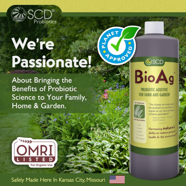 SCD Bioag – Organic Farm and Garden Soil Microbes, Compost Starter with 12 Probiotic Strains, Live Super Concentrate of Liquid Microorganisms, Chemical-Free Soil Amendment, by  (1 Liter) - Image 5