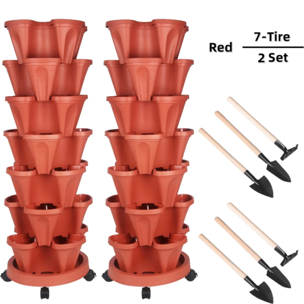 24” X 24” X 48” Vertical Dark Gray Plastic Plant Planter with Self-Watering (7 Count) - Image 8