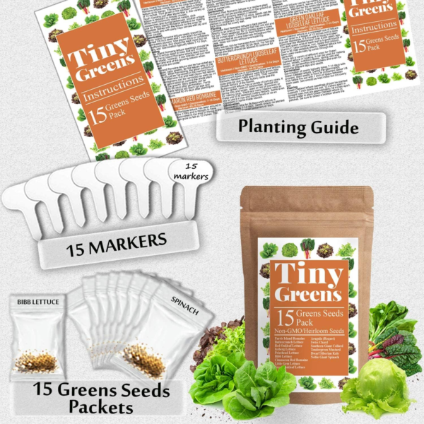 15 Heirloom Lettuce Seeds for Planting | 4000+ Non-Gmo, Heirloom Leafy Greens Seed: Romaine Iceberg Butter Lettuce Seeds, Kale Spinach Arugula Seeds | Seeds for Hydroponic Garden Indoor Microgreens - Image 5