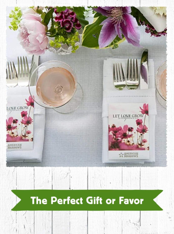 Wildflower Seed Packets ''Let Love Grow'' Party Favors (Pack of 20) - Wildflower Seed Mix, Party Favors for Weddings, Valentine'S Day, Anniversaries, Thank You - Image 3