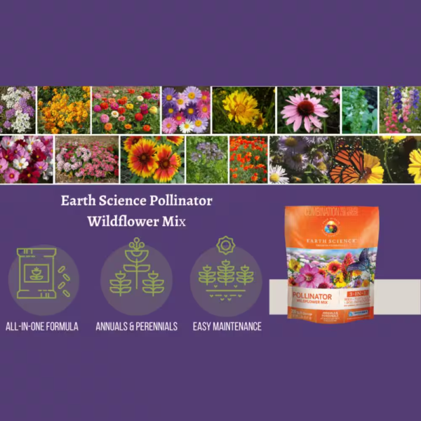 2 Lbs. Pollinator All-In-One Wildflower Mix with Seed, Plant Food and Soil Conditioners - Image 6