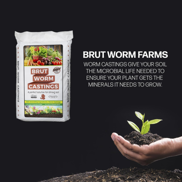 Brut Organic Worm Castings – 30 Lb – Garden'S Elixir for Thriving Blooms & Harvests! - Image 5