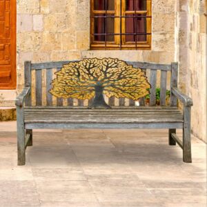 Life Tree Rustic Wooden Decor for the Bench - G. DeBrekht - Celtic Decor - G99461