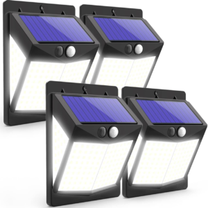 Solar Motion Lights Outdoor, 8 Pack Security Lights [Motion Sensor/Permanent On/Brightness Control] with Wide Angle Waterproof Wall Lights