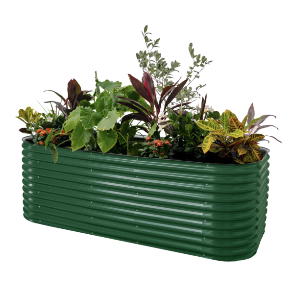 Raised Gardening Bed Kits 32" Extra Tall 6 in 1 3.5Ftx5Ft Modular Metal Planter Olive Green - Image 34