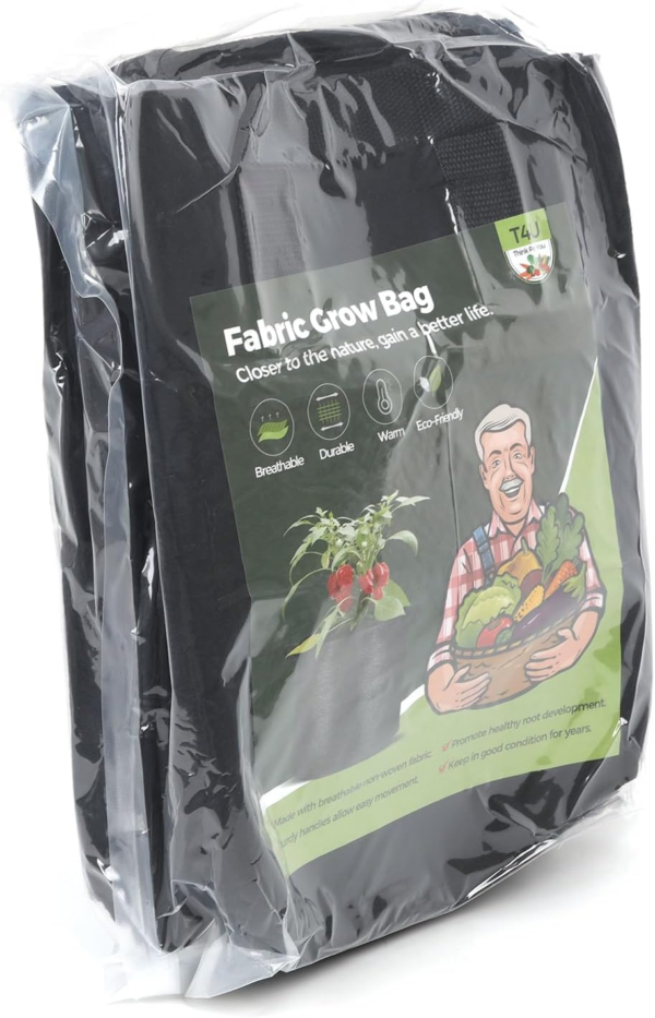 10 Gallon Grow Bags, Fabric Pots for Plants Potato Planter Grow Garden Bags to Grow Vegetables Tomato Planting Growing Bags Smart Plant Pot Container Gardening for Outdoor, Black Nonwoven (5 Pack) - Image 11