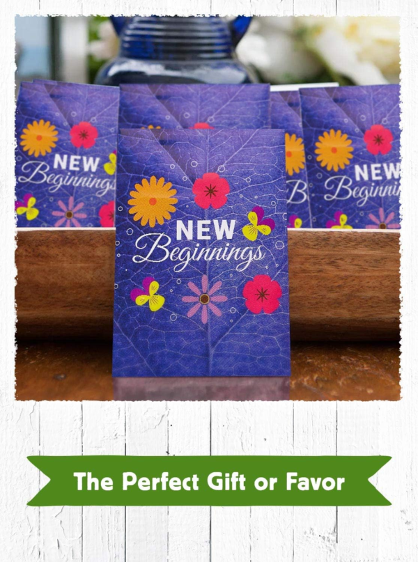 Wildflower Seed Packets New Beginnings'' Party Favors for Guests (Pack of 20) - Wildflower Seed Mix, Plant Year-Round, Great Gift for Hostesses, Showers, Weddings, Thank You - Image 2