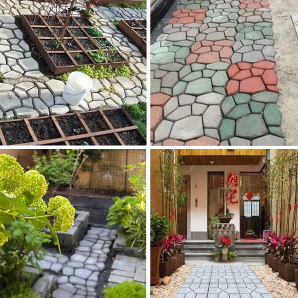 Garden Paving Mold Floor Mold Tool Walking Pavement Concrete Mold Paving Cement Brick Stone Road Floor Molding Machine Mold - Image 7