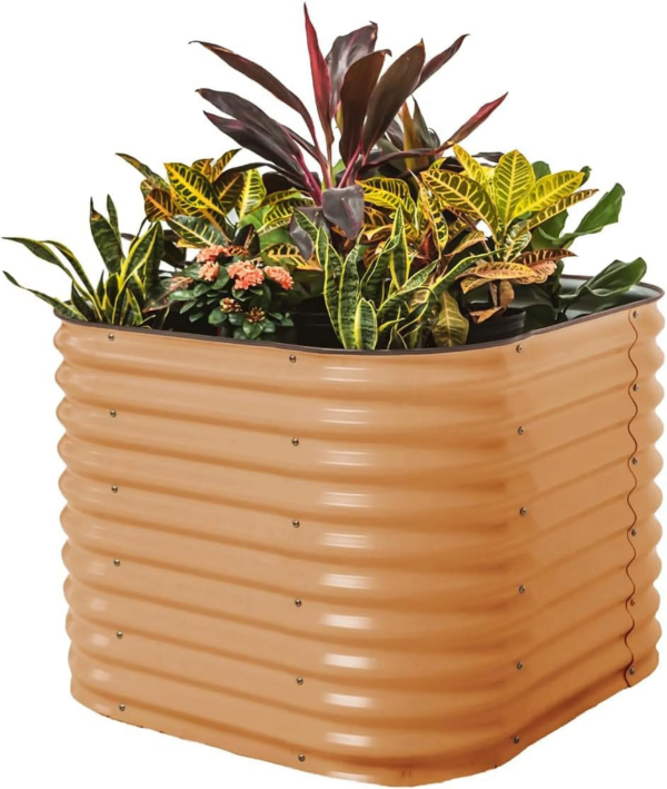 Raised Gardening Bed Kits 32" Extra Tall 6 in 1 3.5Ftx5Ft Modular Metal Planter Olive Green - Image 24