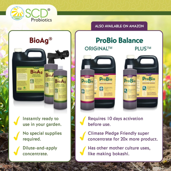 SCD Bioag – Organic Farm and Garden Soil Microbes, Compost Starter with 12 Probiotic Strains, Live Super Concentrate of Liquid Microorganisms, Chemical-Free Soil Amendment, by  (1 Liter) - Image 6