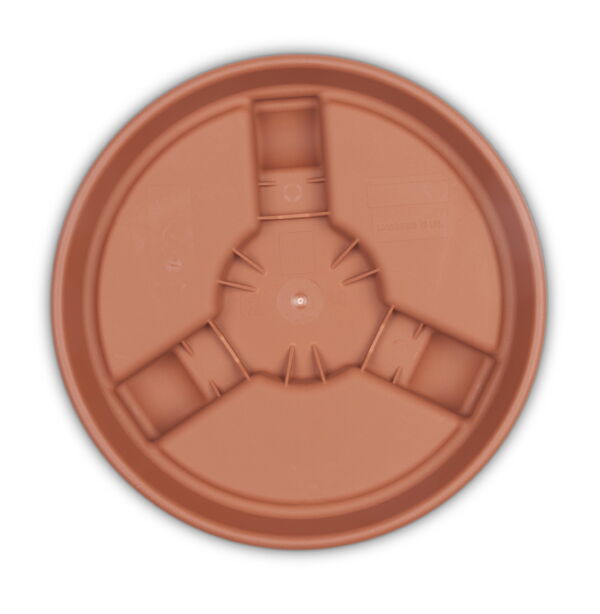 16-In round Planter Caddy with Wheels - Terra Cotta Color - 125 Lb Capacity - Image 2