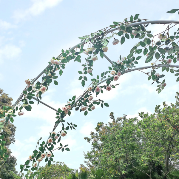 8Ft H Metal Garden Arch Trellis,Arbor Trellis for Climbing Plants Support or Wedding Decor,White - Image 3