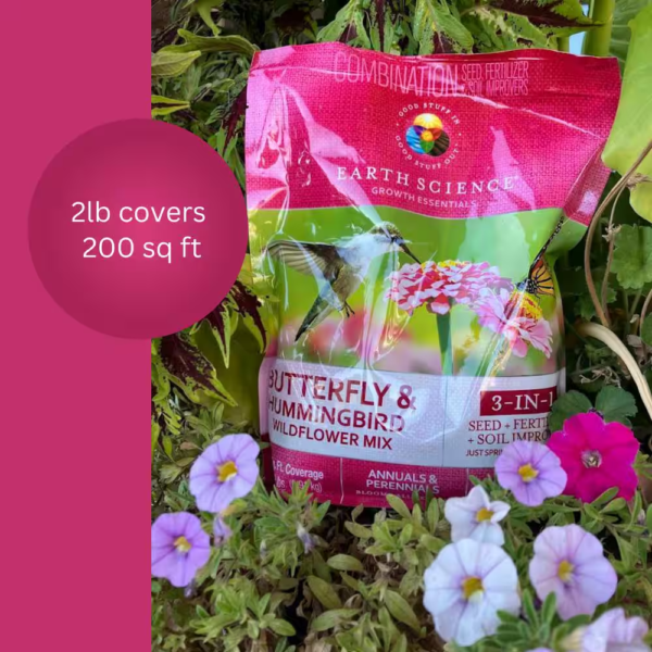 2 Lbs. Butterfly and Hummingbird All-In-One Wild Flower Mix with Seed, Plant Food and Soil Conditioners - Image 8