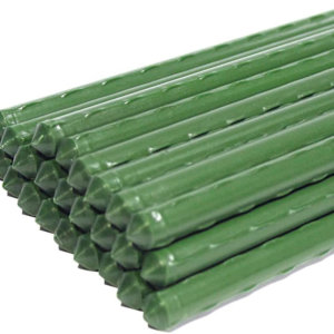 4Ft Garden Stakes Metal Plastic Coated Plant Cage Supports Tomato Stakes Trellis Climbing for Tomatoes,Trees,Cucumber,Fences,Beans,25 Pack