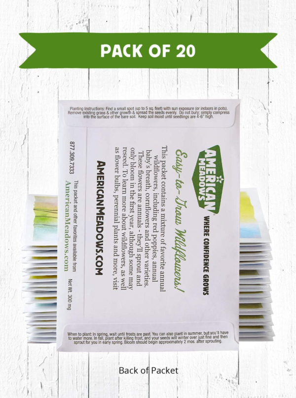 Wildflower Seed Packets Cultivate a Brighter Future Party Favors for Guests (Pack of 20) - Wildflower Seed Mix, Plant Year-Round, Gift for Hostesses, Showers, Weddings, Thank You - Image 2