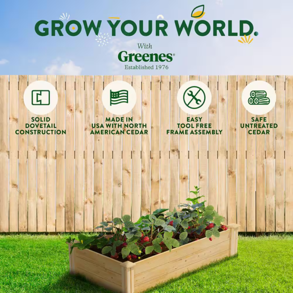2 Ft. X 4 Ft. X 10.5 In. Original Cedar Raised Garden Bed - Image 8