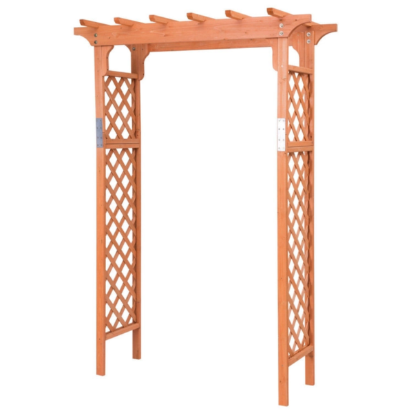 7 Feet Garden Wooden High Arbor Arch Plant Pergola - Image 3