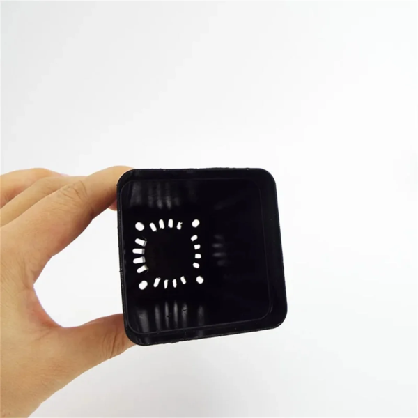 Plastic Nursery Pots, 2'' Plastic Square Flower Seeds Planter Pot, Small Starter Container for Starting Seedlings or Succulents, Black,50Pcs - Image 5