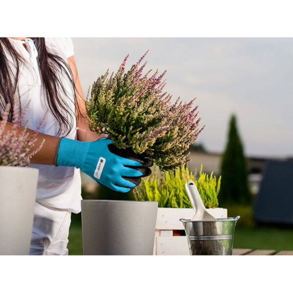 Gardening gloves Cellfast Blue Natural rubber M 8 - Image 2