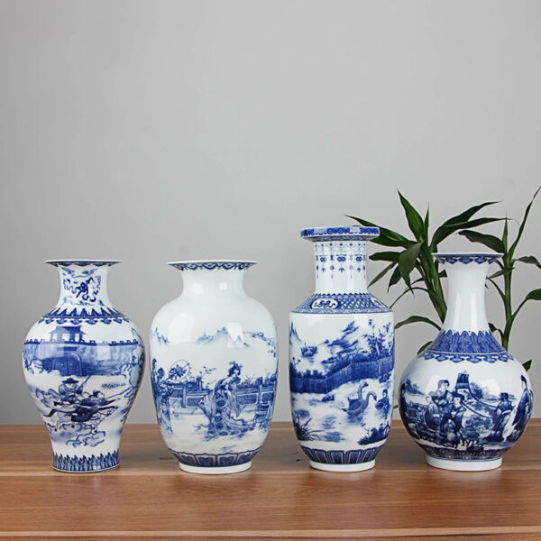 Classic Antique Chinese Blue and White Ceramic Vase - Image 4