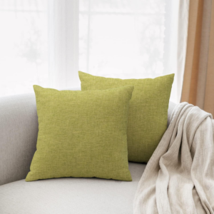 Dark Green Throw Pillow Covers 18X18 Set of 2 Olive Couch Cushion Garden Bench Porch Outdoor Patio Solid Square Accent Pillows for Sofa