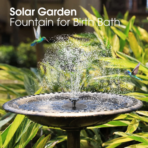 Solar Fountain, Floating Solar Powered Water Fountain Pump for Bird Bath, Garden, Pond, Pool, Outdoor - Image 3
