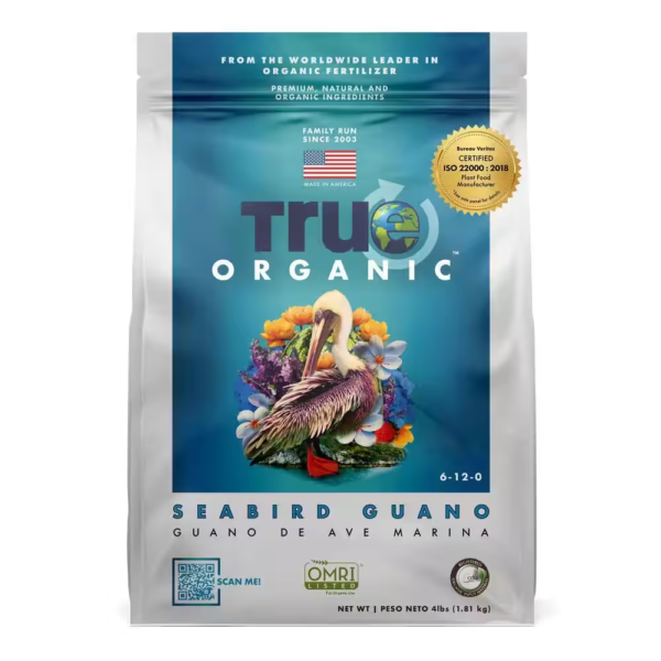 4 Lbs. Organic Seabird Guano Dry Fertilizer, OMRI Listed, 6-12-0