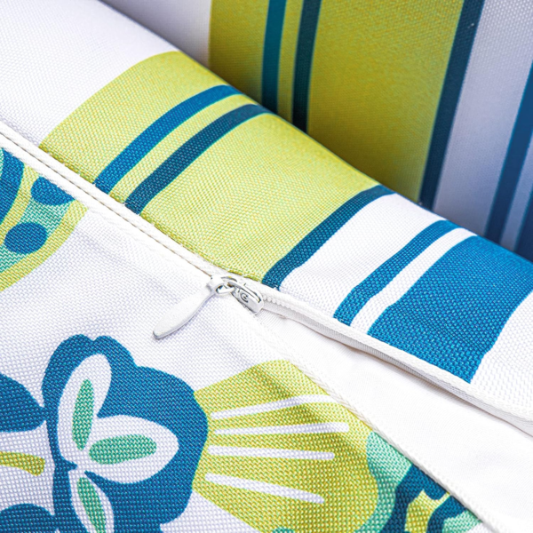 Pack of 2 Outdoor Indoor Throw Decorative Pillow Cover Floral Waterproof Patio Pillows Cushion Case for Couch Tent Park, off White 18 X 18 Inches - Image 5