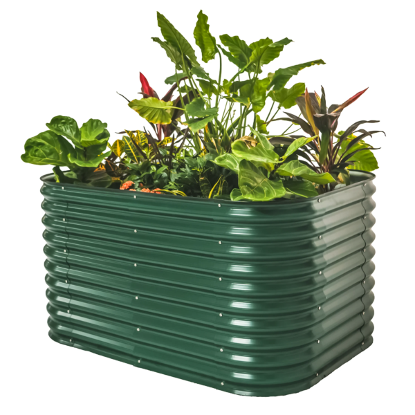 Raised Gardening Bed Kits 32" Extra Tall 6 in 1 3.5Ftx5Ft Modular Metal Planter Olive Green - Image 29