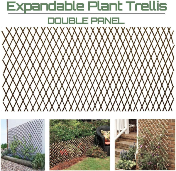 Lattice Fence Willow Expandable Plant Climbing Lattices Trellis Fence,Open Screen Willow Fencing,Willow Expandable Trellis Fence (2)