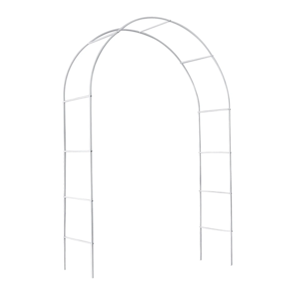 8Ft H Metal Garden Arch Trellis,Arbor Trellis for Climbing Plants Support or Wedding Decor,White - Image 7