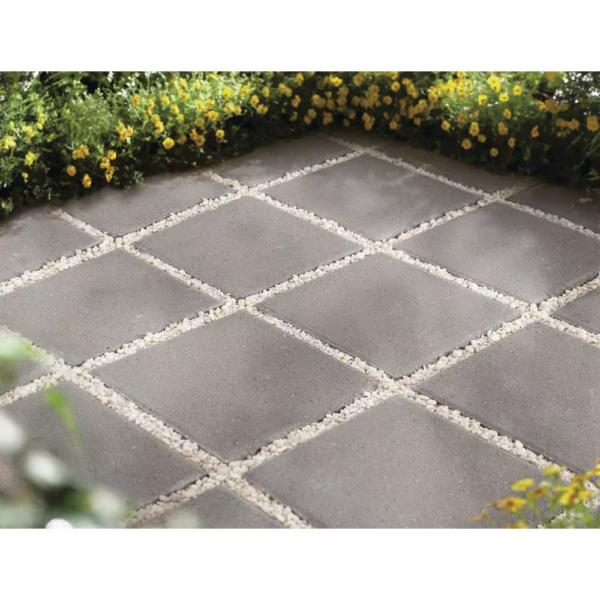 12 In. X 12 In. X 1.5 In. Pewter Square Concrete Step Stone - Image 2