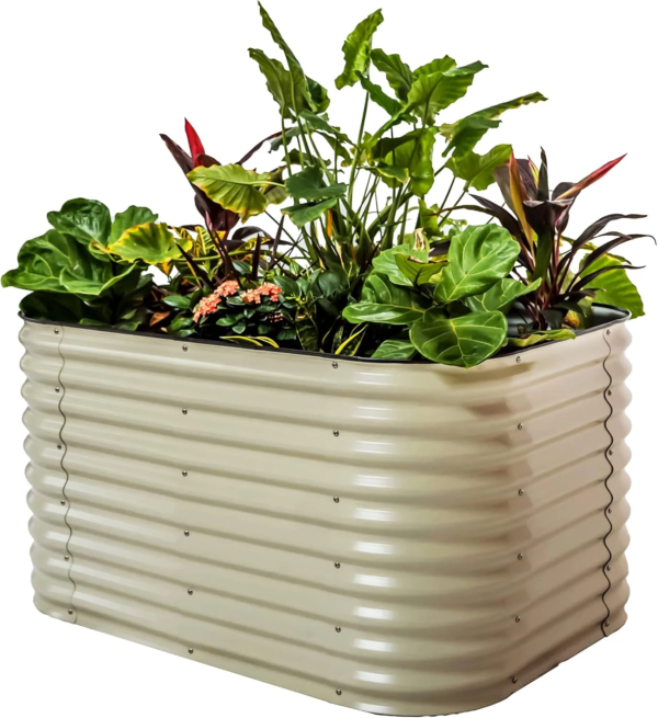 Raised Gardening Bed Kits 32" Extra Tall 6 in 1 3.5Ftx5Ft Modular Metal Planter Olive Green - Image 25