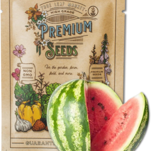 Watermelon Seeds, Crimson Sweet Variety | 60+ Non-Gmo, Heirloom Watermelon Seeds | Premium Home Gardening Melons
