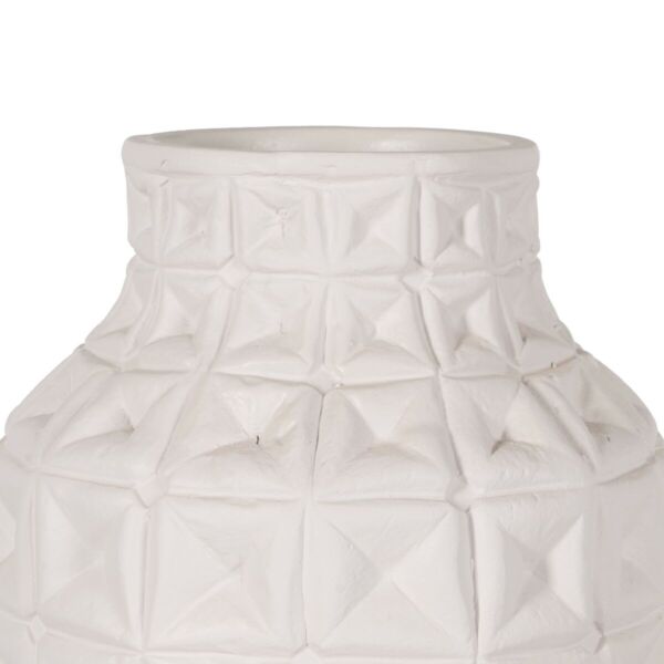 Vase White Ceramic 22 x 22 x 41 cm - Image 4