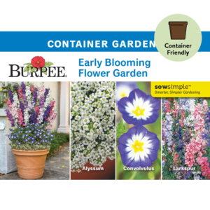 Early Blooming Flower Garden Starter Garden Flower Seed Collection, 1-Pack