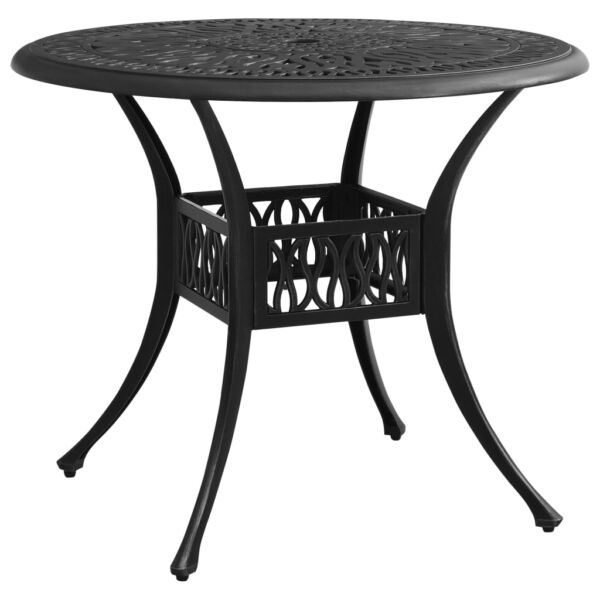 vidaXL Bistro Set Patio Table and Chair Bistro Table Outdoor Cast Aluminum - Image 5