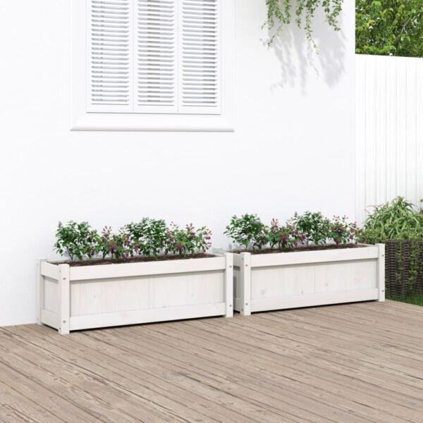 vidaXL Garden Planters Patio Flower Box for Climbing Plants Solid Wood Pine - Image 15