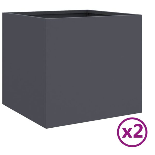 vidaXL Planter Stand Outdoor Raised Garden Bed for Vegetables Corten Steel - Image 2
