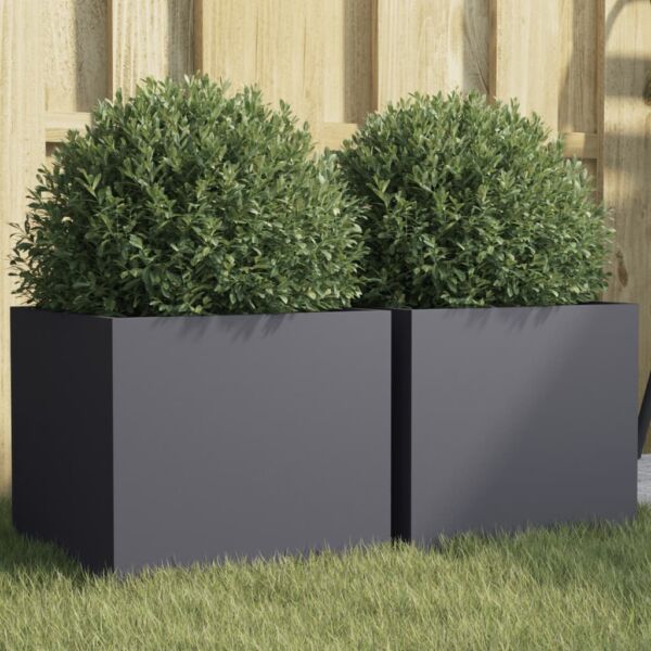 vidaXL Planter Stand Outdoor Raised Garden Bed for Vegetables Corten Steel - Image 6