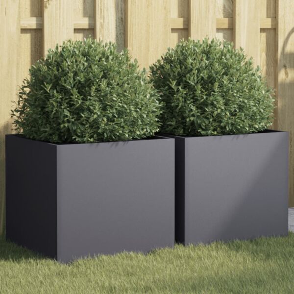 vidaXL Planter Stand Outdoor Raised Garden Bed for Vegetables Corten Steel - Image 3