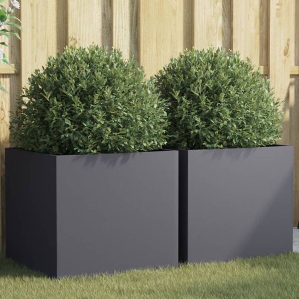 vidaXL Planter Stand Outdoor Raised Garden Bed for Vegetables Corten Steel - Image 13