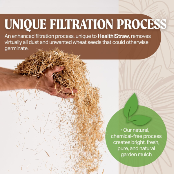 Healthistraw Gardenstraw Sustainable Straw Mulch, Compressed Bale, 3 Cu Ft - Image 2